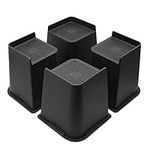 MYMULIKE Bed Risers Furniture Risers, 4 Pack 6 Inch Desk Risers for Dorm, Holds up to 2000 lbs, Furniture Raising Blocks for Bed, Table, Couch