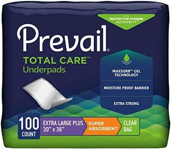 Prevail Super Absorbent Disposable Underpads 80cm x 90cm, Peach colour, Case of 100(4 bags of 25)