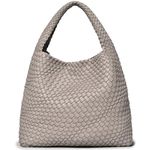 oscaurt Woven Tote Bag for Women Woven Leather Bag Ladies Handbags Shoulder Bags Top-Handle Woven Purses Holiday Essentials Weekend Bag