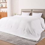 Topblan Oversized King Comforter 120x120, Lightweight Bedding Comforter Duvet Insert for All Season, Breathable Soft Down Alternative Microfiber Comforter with 8 Corner Tabs, White 120"x120"