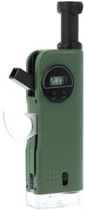 Carson X-Scope Multiuso - 7 Funzioni: Microscopio 30x, Telescopio 8x, Lente di Ingrandimento Pieghevole 9x, Torcia, Fischietto di Segnalazione, Bussola Direzionale e Orologio Digitale (CP-11)