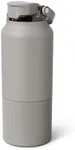 BrüMate Rise 35oz Water Bottle With 100% Leakproof Covered Silicone Straw | Insulated Stainless Steel Water Bottle With Removable Straw | Fast Flow | Soft Sip Silicone Spout | BPA-Free (Mocha)
