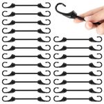 Kinzomor 2 Inch Small Bungee Cord with Hooks,20 PCS Mini Bungee Cords Hooks with UV Resistant,5 MM Diameter Elastic Cords Bunjee Chords for Basic Securing