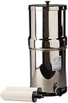 British Berkefeld Gravity Water Filter System - 8.5L Stainless Steel Water Filter System for Home with 2 Doulton Ceramic Ultra Sterasyl Cartridges | Travel Drinking Water System Filters Chlorine