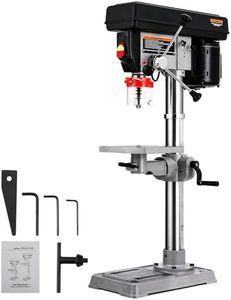 13 in Benchtop Drill Press, 7.5 Amp 120V, 288-3084 RPM Variable Speed Cast Iron Bench Drill Press, 0-45° Tilting Worktable, Tabletop Drilling Machine for Wood Metal