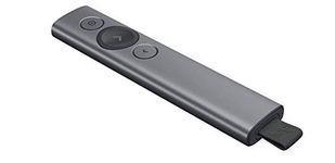 Logitech Spotlight Presentation Remote - Advanced Digital Highlighting with Bluetooth, Universal Presenter Clicker, 30M Range and Quick Charging – Grey