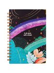 Doodle Undated Daily Planner I Weekly Planner I A5 I Hard Cover I Wiro I192 Ruled Pages I 80 GSM I Lay Flat Design I Metal Corners I Plan your day, To do List (Dreamy Start - Black)