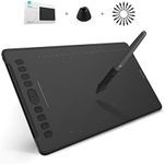 HUION Inspiroy H1161 Graphics Drawing Tablet Android Support with Battery-Free Stylus 8192 Pressure Sensitivity Tilt Touch Bar 10 Press Keys for Art Animation Beginner-11inch