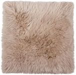 Natural Sheepskin Chairpad with Non-Slip Backing | 100% Real New Zealand Wool Sheepskin for Car Seat, Accent Chair, or Vanity Chair, Taupe 1 Count (Pack of 1)