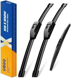 ICEXSNOW 26"+16"+13" Silicone Windshield Wiper Blades Replacement for Honda CRV 2016 2015 2014 2013 2012 All-Weather Automotive Replacement Windshield Wiper Blades,Set of 3