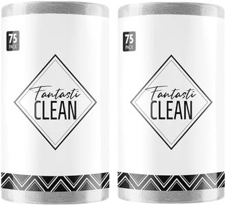 Fantasticlean Microfiber Cleaning Cloth Roll -150 Pack, Tear Away Microfiber Towels, 12" x 12", Reusable, Washable, Ultra Absorbent Dishcloth for All-Around Cleaning Supplies (2 Rolls of Grey)