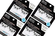 Ardell Wispies Pre-Cut False Lashes with Free DUO Eyelash Adhesive, Natural Strip Lashes for Glamour Look, 4 Pack