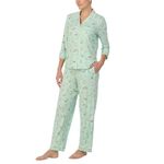 Kate Spade New York Women's Long 3/4 Sleeve Pj Set, Raining Cats and Dogs, L