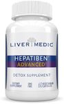 Hepatiben Liver Detox Cleanse, Non-GMO, w/Digestive Repair. Natural Liver Supplement w/Milk Thistle, Silybin, NAC, Choline, Turmeric, Berberine, L-Glutathione 60CT