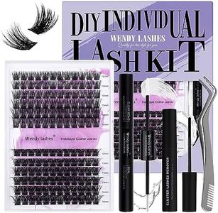 Lash Clusters Kit for Using at Home: 280 PCS, Ultra-light, DIY, Natural, Fluffy, Wispy, Waterproof, Anime, Manga, Cat Eye, D Curl, 0.07mm, 12-16mm Mixed, FD18, Wendy, FT230829