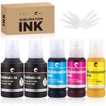 Hiipoo 580ml Sublimation Ink for Supertank Inkjet Printer ET-2720 ET-2760 ET-2800 ET-2803 ET-2850 ET-3760 ET-4800 ET-4700 ET-15000 Heat Press Transfer on T-Shirt (Autofill/ICC-Free/Anti-UV)…