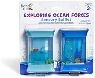 hand2mind Exploring Ocean Forces Sensory Bottles, Quiet Fidget Toys for Kids 3-5, Toddler Learning Toys, Calming Corner Classroom, Calm Down Corner Supplies, Preschool Science Center Materials