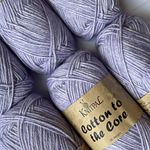 KnitPal Cotton to The Core, DK Hand Knitting and Crocheting Cotton Blend Heather Yarn with Halo, Washcloth -Blankets, 6 skeins, 780 metres/300 Grams, DK #3 (Lavender Purple)