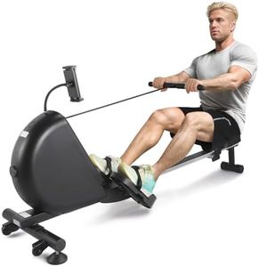 GarveeLife Magnetic Rowing Machine, Self Powered Rower Without Power Cord, Quiet Rower Machine with 16 -Level Adjustable Resistance, 350 Lb Weight Capacity, Free Snailcle App