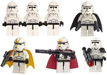 LEGO Star Wars Clone Trooper Trio, Red, White and Yellow with Guns from 7655