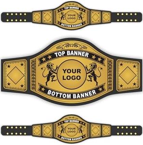 HANDSY Customizable Championship Belt - Personalized Custom Wrestling Belt - Custom Championship Belt for Award Sports Events (4mm Zinc)