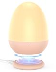 JolyWell Night Light for Kids - Baby Night Light with Stable Charging Pad, Rechargeable Kids Night Light for Breastfeeding, Dimmable Toddler Night Lamp for Bedroom, Nightlight for Children, Pink