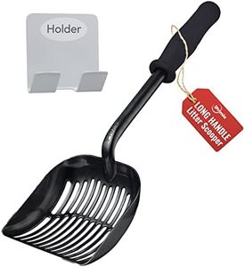 iPrimio Scoop Monster Cat Litter Scooper with 17 Inch Long Handle and Soft Grip - Sturdy Extra Large Deep Shovel Scoop - for Sore Hands Too