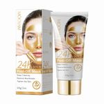 mercham 24K Gold Peel Off Face Masks, Blackhead Remover Mask, Face Masks Skincare Peel Off, Oil Control, Shrink Pores, Deep Cleansing Face Mask, Peel Off Mask for Man & Women