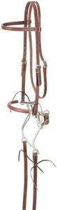 Tough 1 King Series Browband Bridle with Hackamore, Medium Tan