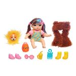 BABY ALIVE Littles, Fantasy Styles Squad Doll, Little Harlyn, Safari Accessories, Straight Brown Hair