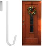 ANSIO Christmas Wreath Hanger, 12.5'' /31.7cm Over Door Metal Wreath Holder for Christmas Decor - Pack of 1 - White