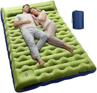 KASBAH Double Inflatable Camping Sleeping Pad,Thick 6 inch 2 Person Ultralight Sleeping Mat with Built-in Foot Pump and Pillow,Camping Essentials for Hiking,Backpacking,Traveling, Tent