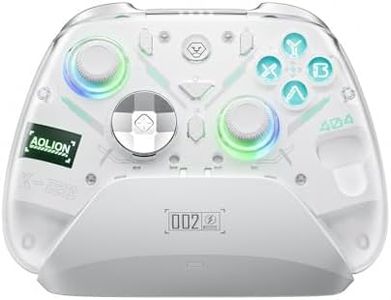 Aolion gaming K20 Wireless Controller Compatible with Switch 2/Switch/PC/iOS/Android, Hall Effect Joystick, 1000Hz Polling Rate, Tri-Mode Bluetooth/2.4G/Wired Gamepad, RGB Charging Dock, Back Buttons