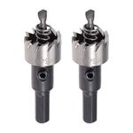 sourcingmap 2 Pcs 20mm HSS Drill Bit Hole Saw for Stainless Steel Metal Alloy Wood