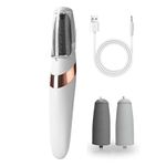 UQQU Electric Foot File, Electric Callus Removers for Feet, Rechargeable Electric Foot Callus Remover Pedicure Kits, Removes Dry Skin for Smoother Feet, Foot Care for Dead Skin - White