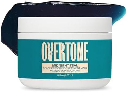 oVertone Semi Permanent Hair Color Conditioner, Midnight Teal, 8 oz, Nourishing, Damage-Free, Color Depositing Mask for All Hair Types with Shea Butter & Coconut Oil, Vegan & Cruelty-Free