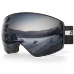 RIOROO Ski Goggles,Snow Goggles for Men Women Ladies Youth, Snowboard Goggles over Glasses, Skiing Goggles with Interchangeable Lenses, OTG UV Protection Compatible Helmet Anti Fog Skiing Snowboarding