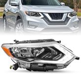 SOCKIR Headlight Assembly Compatible with 2017-2019 Nissan Rogue OE Style with LED DRL Halogen Headlamp Right Passenger Side