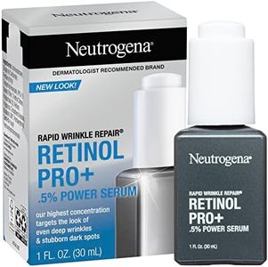 Neutrogena Rapid Wrinkle Repair Retinol Pro+ Anti Ageing .5% Power Face Serum 30mL|Fights fine lines, dullness, wrinkles & dark spots|Supports skin's natural collagen for firmer, plumper skin