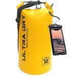 Premium Waterproof Bag, Sack with Phone Dry Bag and Long Adjustable Shoulder Strap Included, Perfect for Kayaking/Boating/Canoeing/Fishing/Rafting/Swimming/Camping/Snowboarding (Yellow 10 L) …