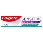 Colgate Sensitive Instant Relief Repair + Enamel Strength Toothpaste 75ml | enamel repair toothpaste | instant sensitivity relief* | remineralises enamel | repairs sensitive areas of teeth**