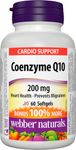 Webber Naturals Coenzyme Q10 (CoQ10) 200mg, High Potency Antioxidant, Non-GMO, Gluten Free, 60 softgels, for Heart Health and Cellular Energy Production