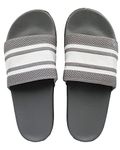 Pampy Angel Fly Net 2line Women's Flip Flops Slides Back Open Household Comfortable Slippers Grey,38 (Euro)