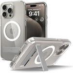 Spigen Magnetic Case for iPhone 15 Pro Max Case, Ultra Hybrid S MagFit [Magsafe Compatible] for Apple iPhone 15 Pro Max Case - Crystal Clear