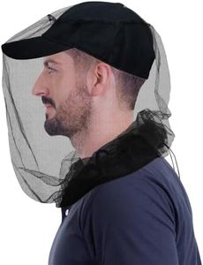 South to East Premium Mosquito Head Net for Insect 2 Pack, Ultra Clear View, Extra Fine Holes, Chemical-Free Fly & Bug Protection for Camping, Hiking, Fishing, Safari, Fit All Hats for Men & Women