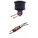 Powerfun EDF 50mm 11 Blades Ducted Fan with RC Brushless Motor 4300KV /4S with ESC 40A(2~4S) Balance Tested for EDF 4S RC Jet Airplane