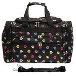 World Traveler Animal Prints 19-inch Duffel Bag, Multi Dog Paws, Multi Dog Paws, Animal Prints 19-inch Duffel Bag