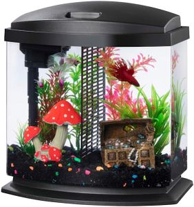 Aqueon 00800198: Aquarium Kit BettaBow Led Blk 2.5G