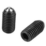 10pcs M8 Screw Thread Hex Socket Carbon Stainless Steel Ball Drive Spring Plungers Set Push Fit Ball Spring Smooth Plunger(M8*16)