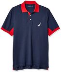 NAUTICA Men's Classic Fit Short Sleeve Performance Pique Polo Shirt, Navy, X-Large US